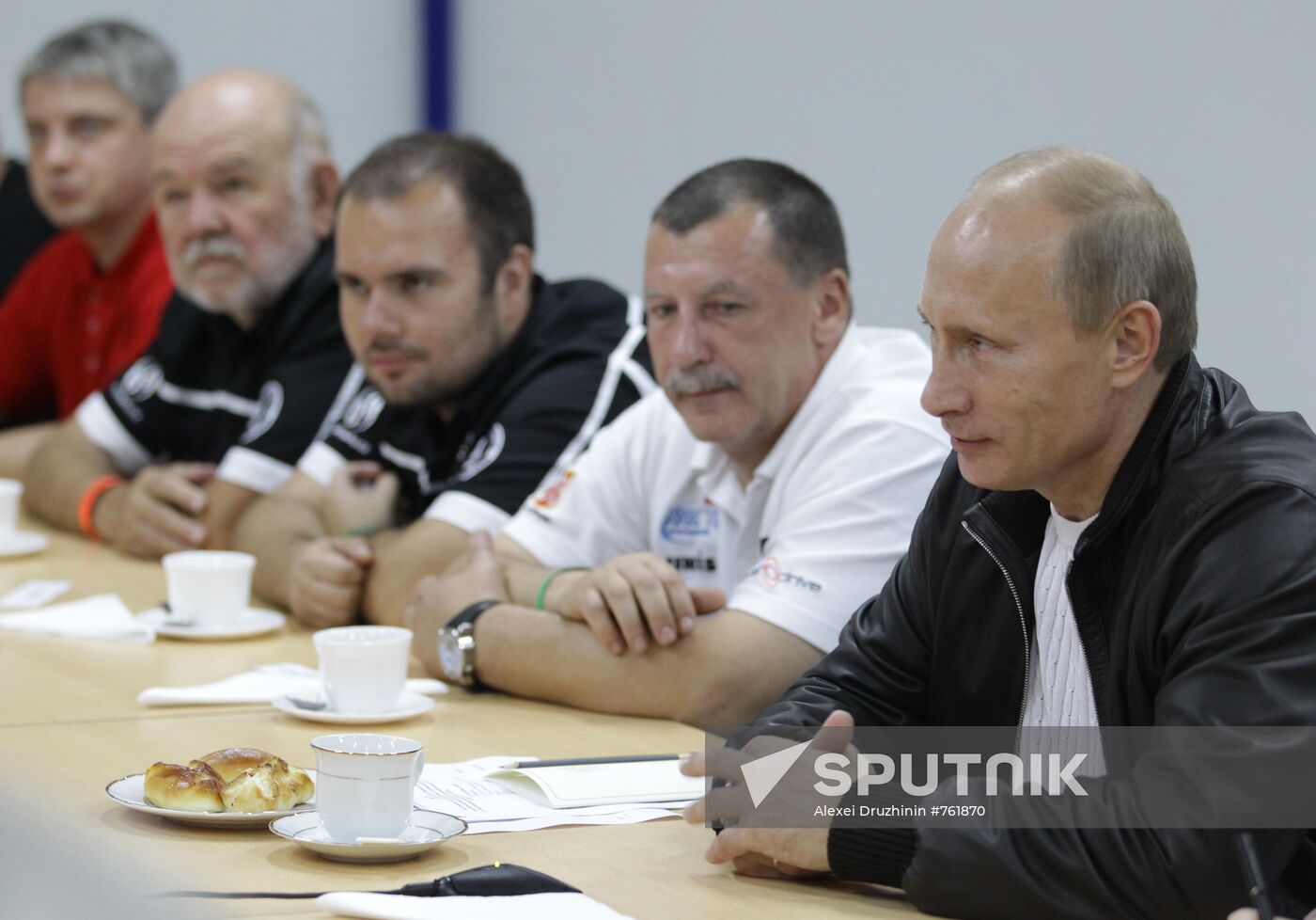 Vladimir Putin visits camp of Silk Way rally