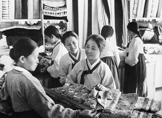 Fabric shop in Yongbyon