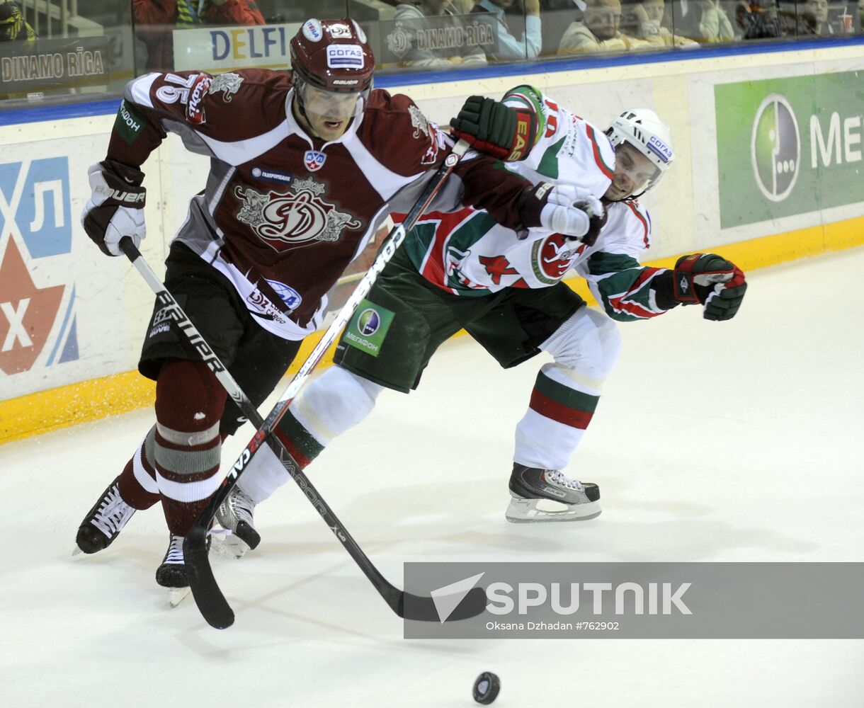 Hockey. KHL. Dinamo(Riga) vs Ak Bars (Kazan)
