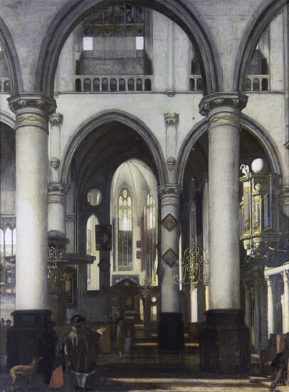 Reproduction of "Interior of a church", by Emmanuel de Witte