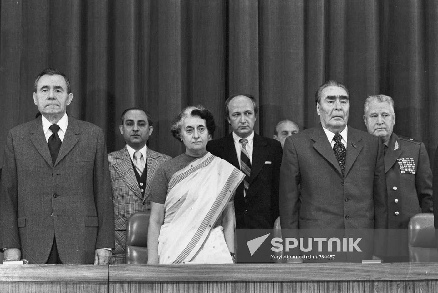 Andrei Gromyko, Indira Gandhi, Leonid Brezhnev