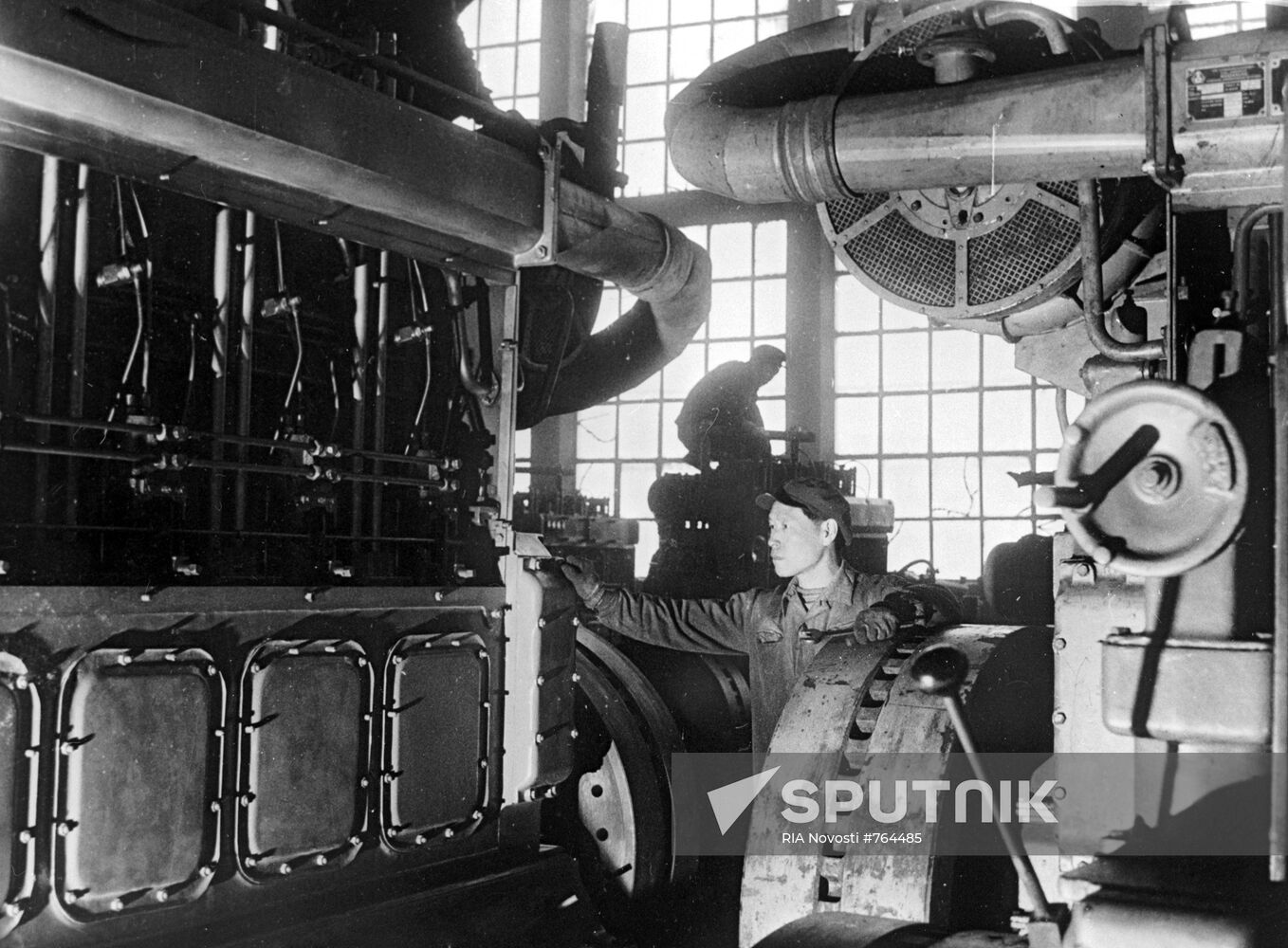 Assembly of diesel engines