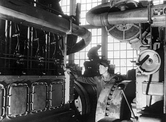 Assembly of diesel engines