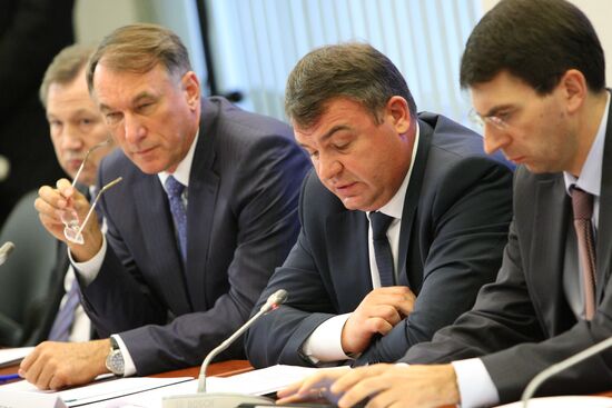 Vladimir Verba, Anatoly Serdyukov and Igor Shchyogolov