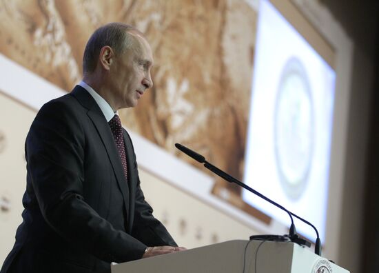 Vladimir Putin during Arctic Forum
