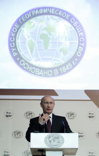 Vladimir Putin during Arctic Forum