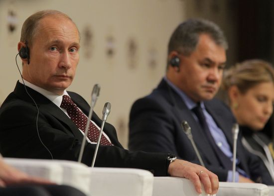Vladimir Putin during Arctic Forum