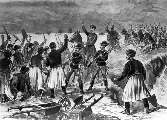 "Peasant Uprising in Hungary" print