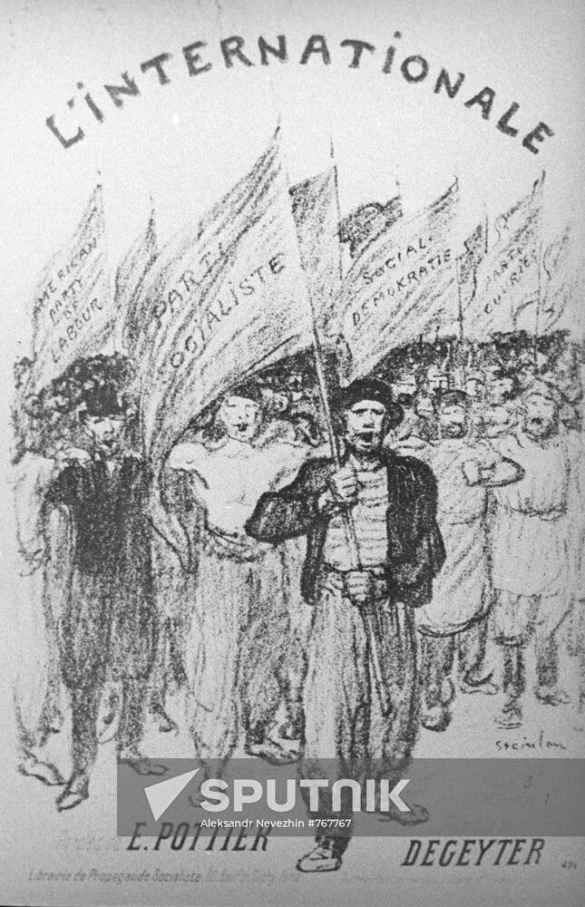 Drawing "Singing the International"