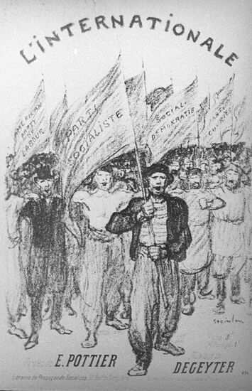 Drawing "Singing the International"