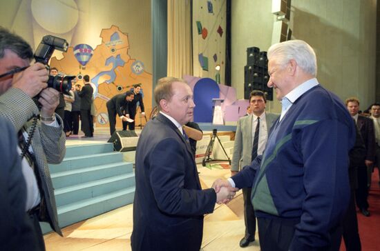 Boris Yeltsin visited the KVN humor show