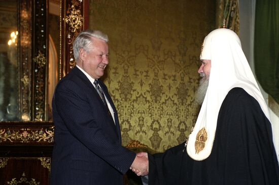 The Patriarch of Moscow Alexy II in Kremlin
