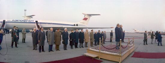 Mikhail Gorbachev visiting Bulgaria