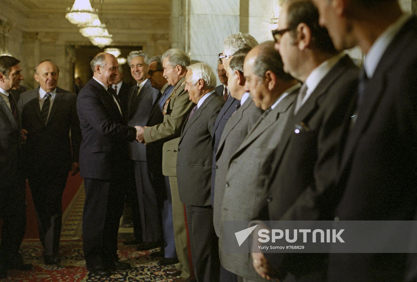 Mikhail Gorbachev visiting Bulgaria