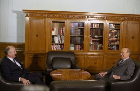 Mikhail Gorbachev visiting Bulgaria