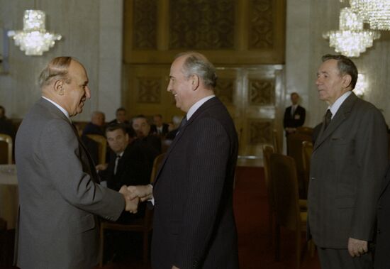 Mikhail Gorbachev visiting Bulgaria