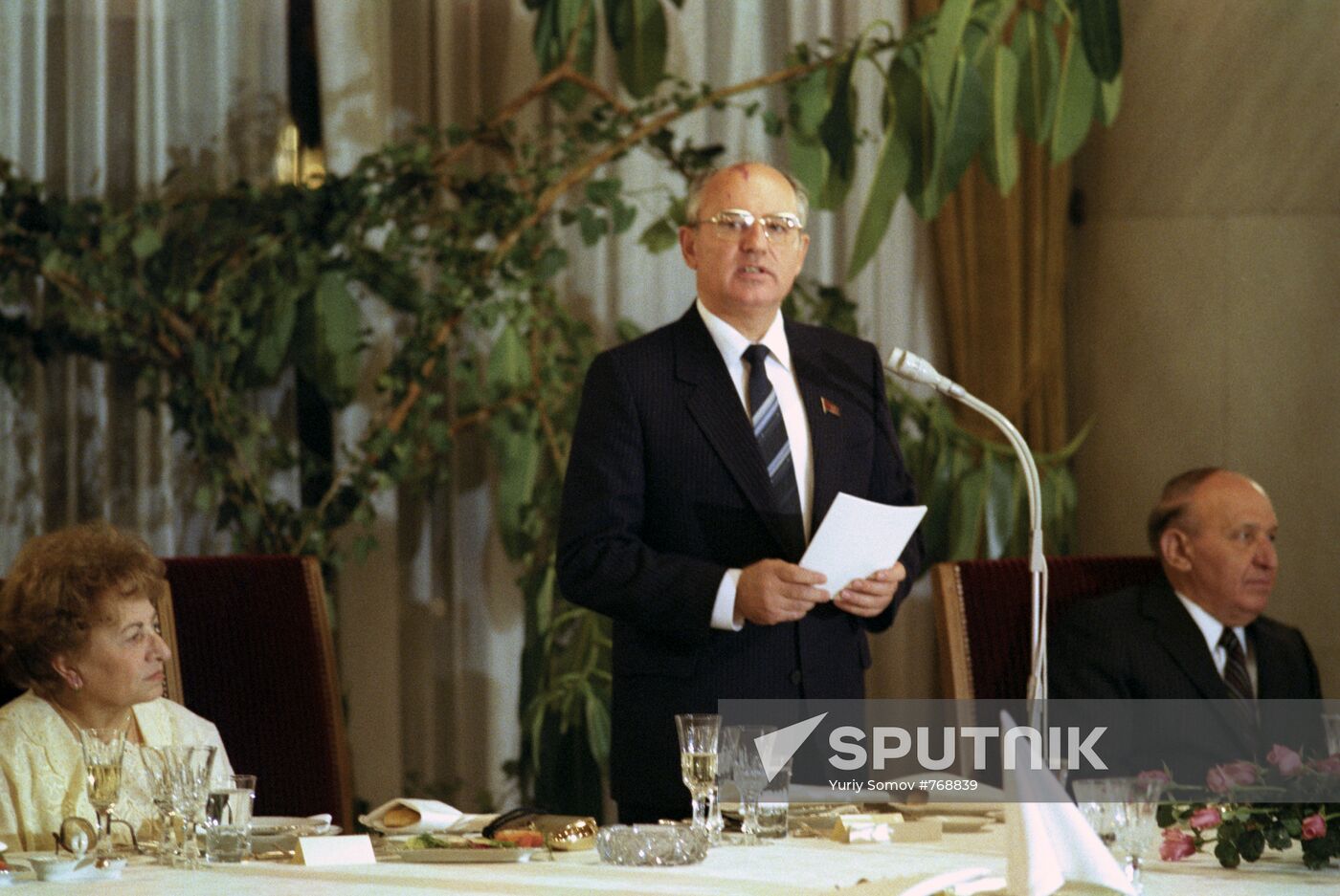 Mikhail Gorbachev visiting Bulgaria