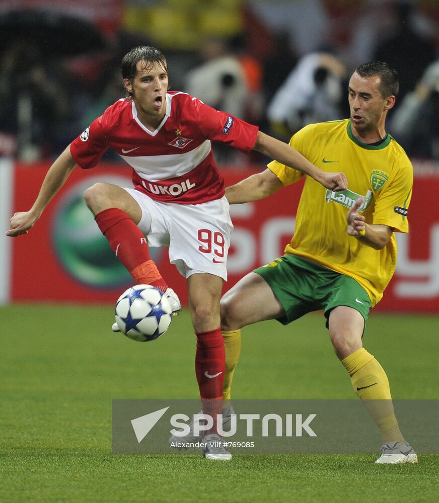 Football. 2010 UEFA Champions League. Spartak vs. Zilina