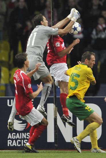 Football. 2010 UEFA Champions League. Spartak vs. Zilina
