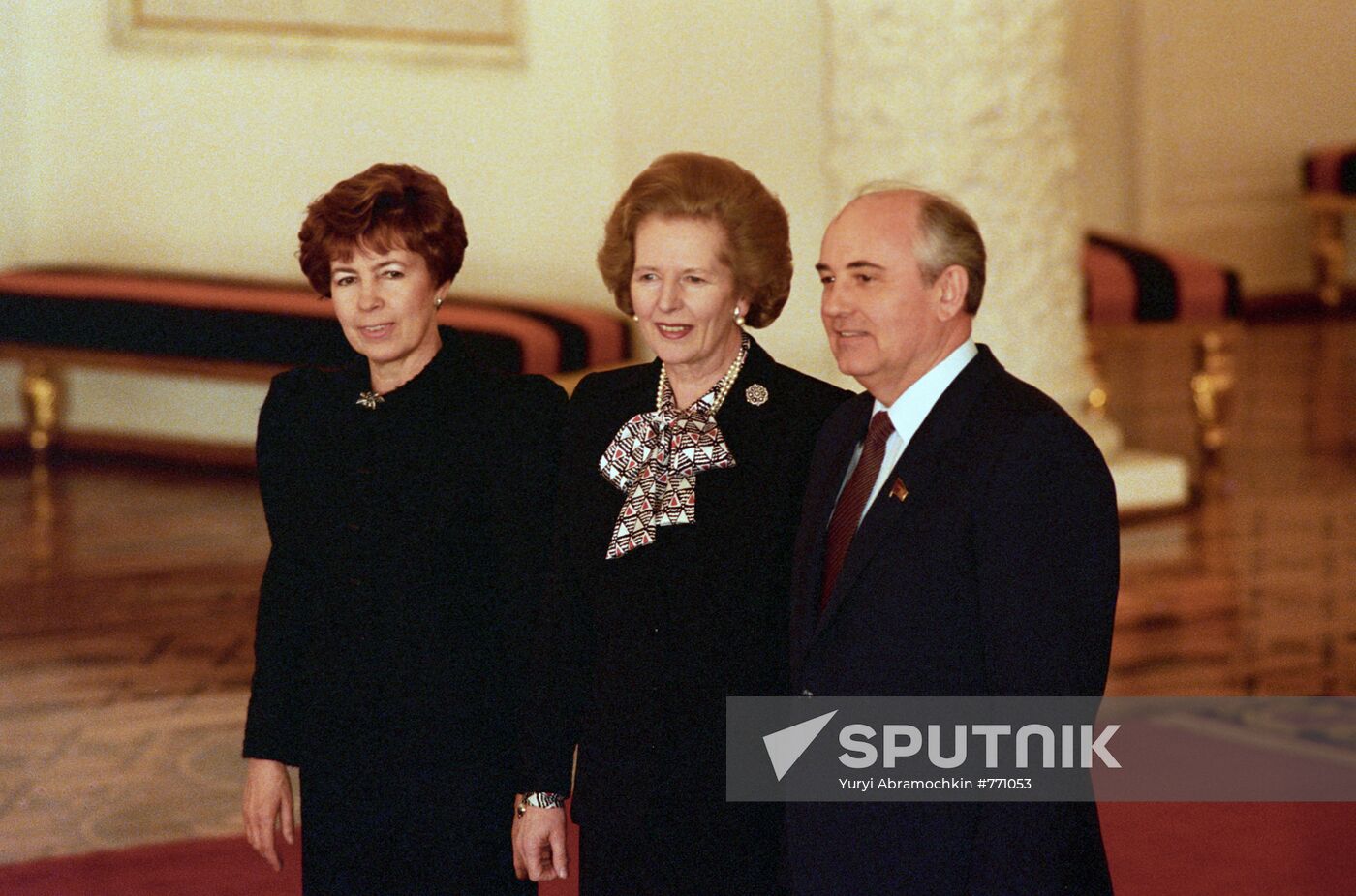 Mikhail Gorbachev, Margaret Thatcher and Raisa Gorbachev