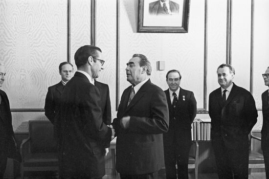Leonid Brezhnev and Willam E. Simon