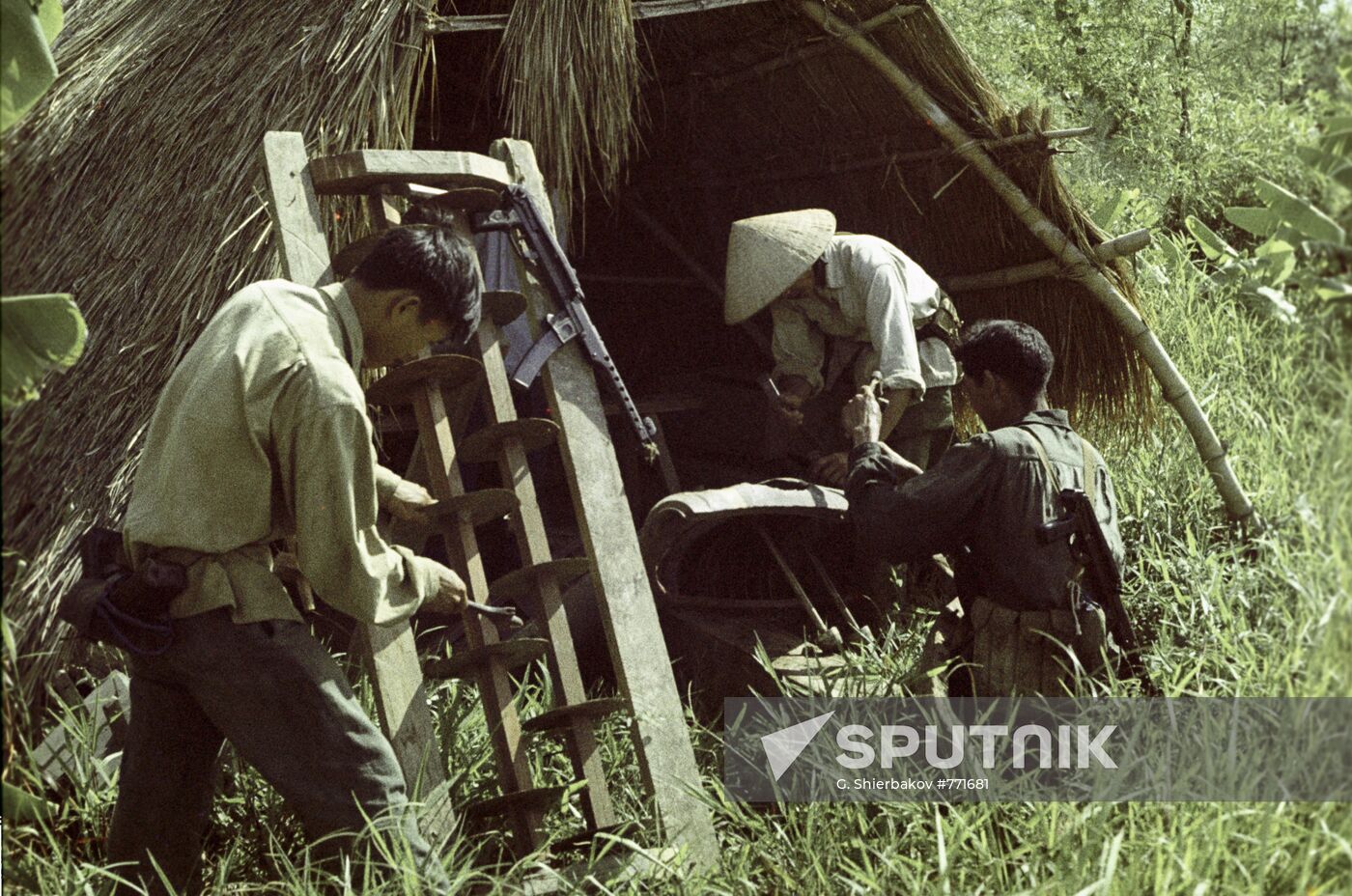 Bomb containers are turned into agricultural implements