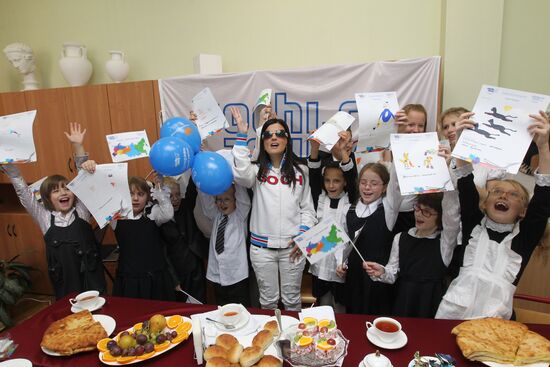 Diana Gurtskaya meets with visually-impaired children
