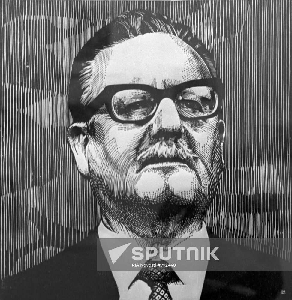 Reproduction of xylography "Allende"