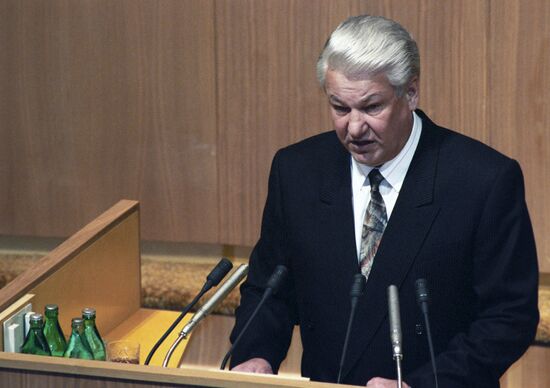 Boris Yeltsin at fifth session of Supreme Soviet