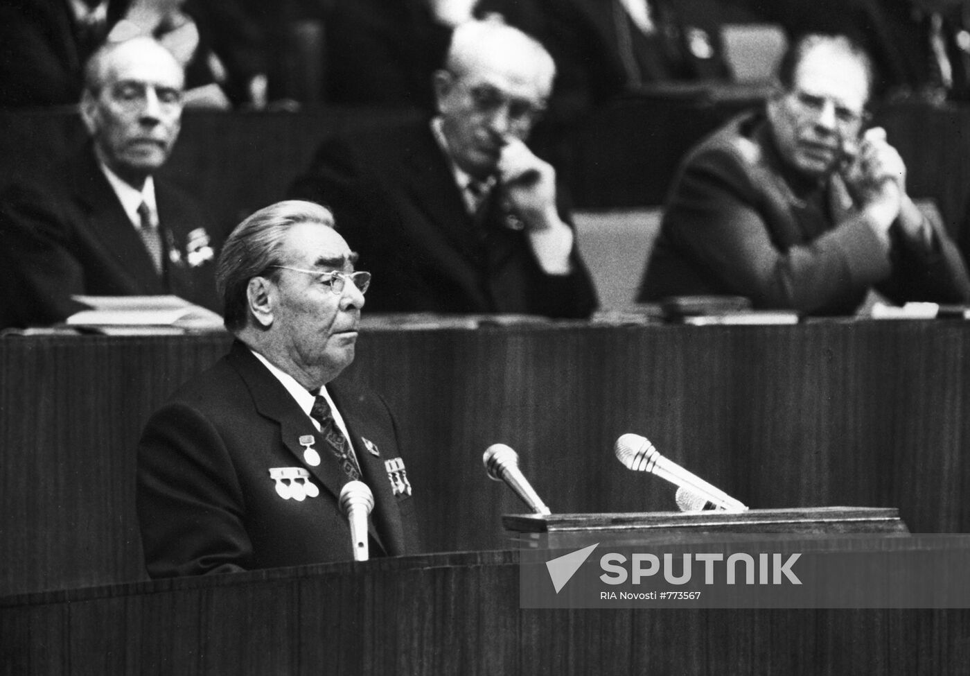 Leonid Brezhnev at 26th CPSU Congress