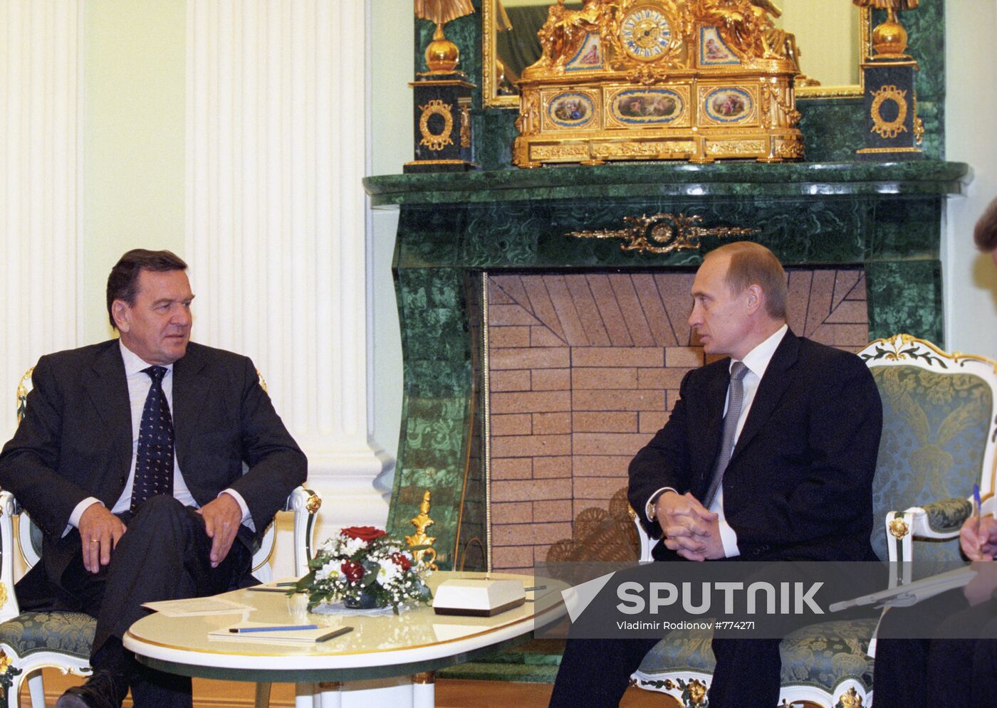 Meeting between Vladimir Putin and Gerhard Schroeder