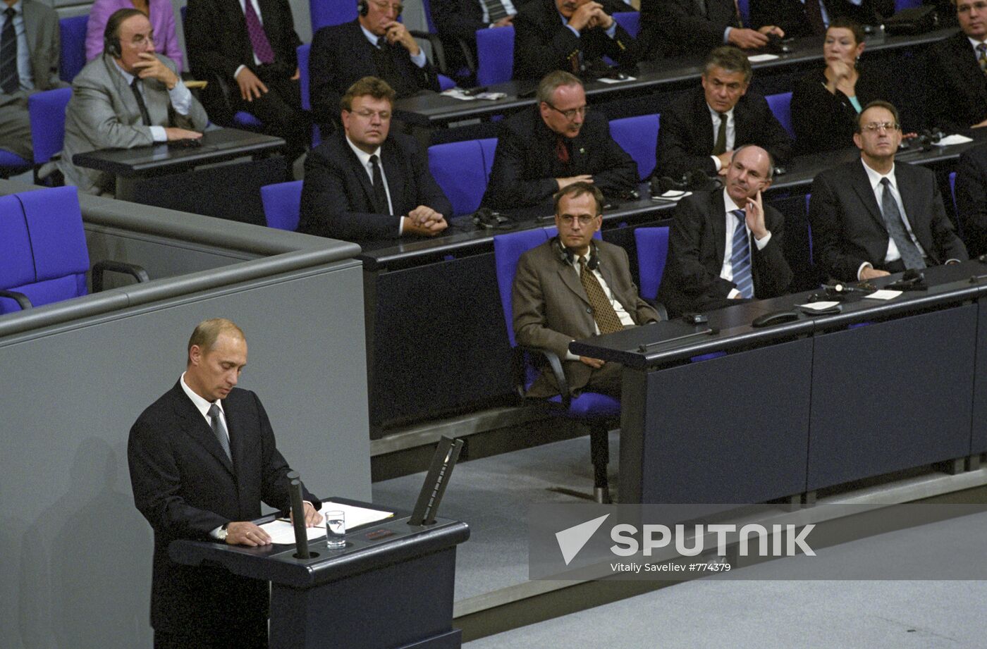 Russian President Vladimir Putin in Reichstag