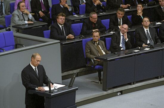 Russian President Vladimir Putin in Reichstag