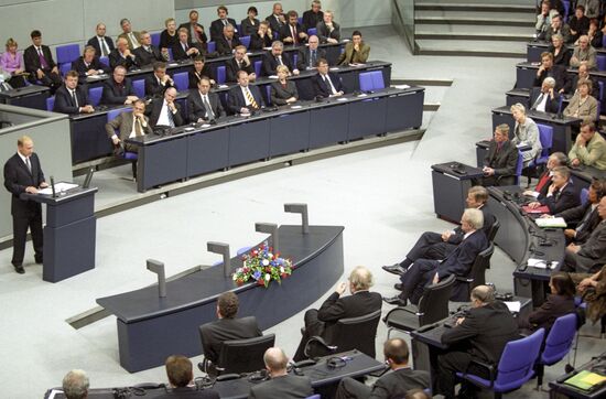Russian President Vladimir Putin in Reichstag