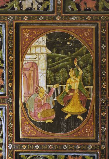 The interior of the Indian restaurant Maharaja in Moscow.