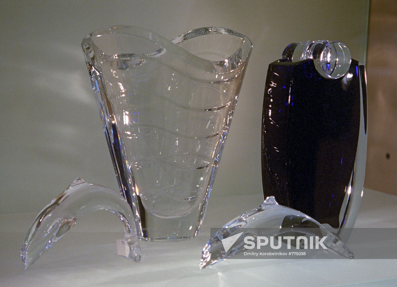 An exhibition of crystal glassware by the "Baccarat" company