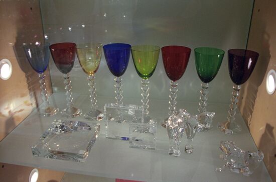 An exhibition of crystal glassware by the "Baccarat" company