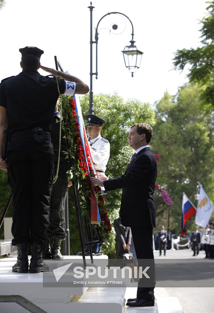 Dmitry Medvedev visits Cyprus