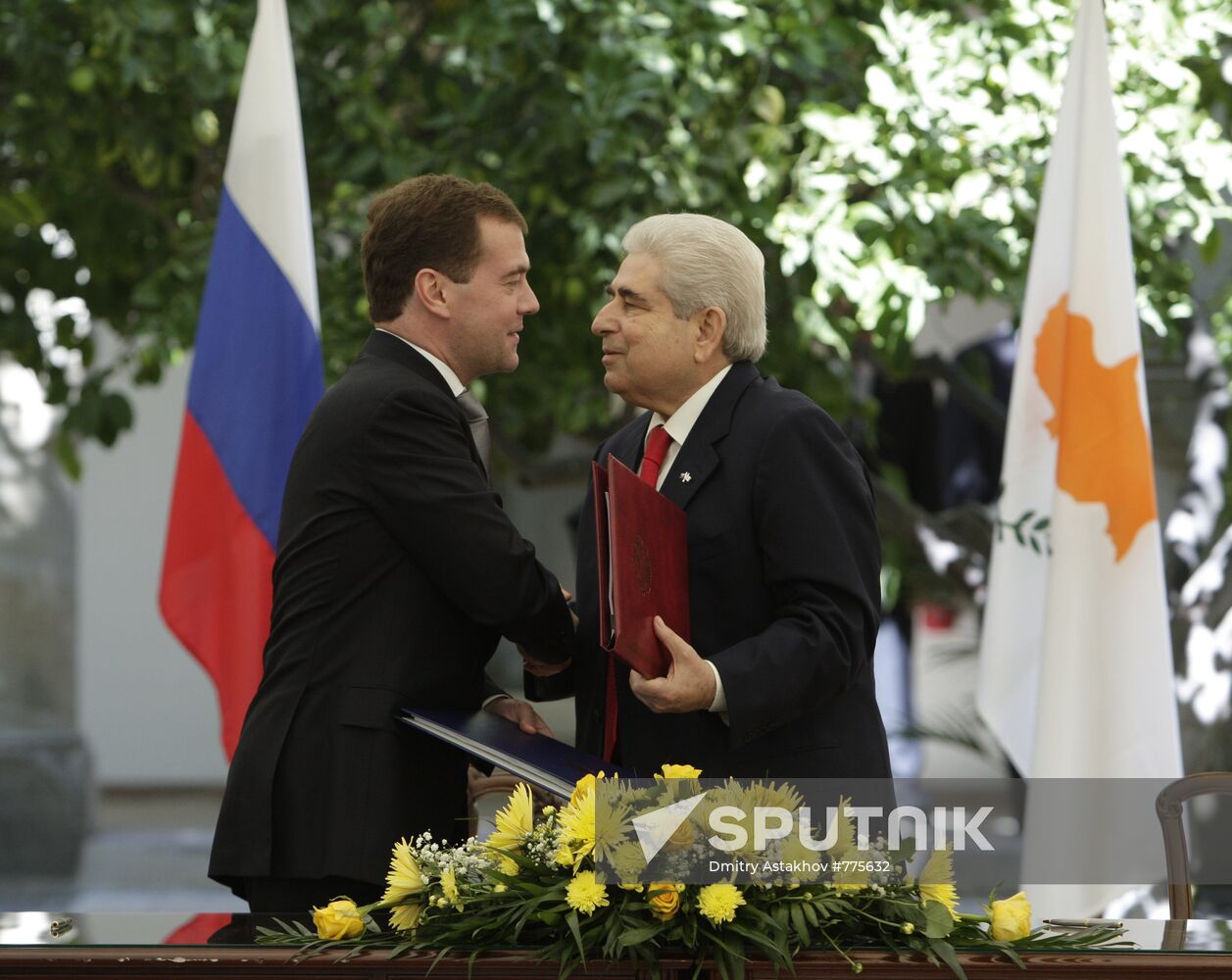 Dmitry Medvedev visits Cyprus