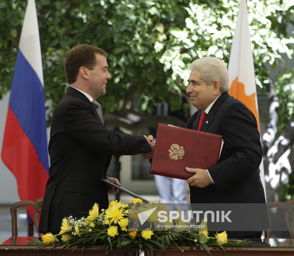 Dmitry Medvedev visits Cyprus