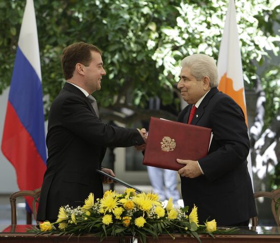Dmitry Medvedev visits Cyprus