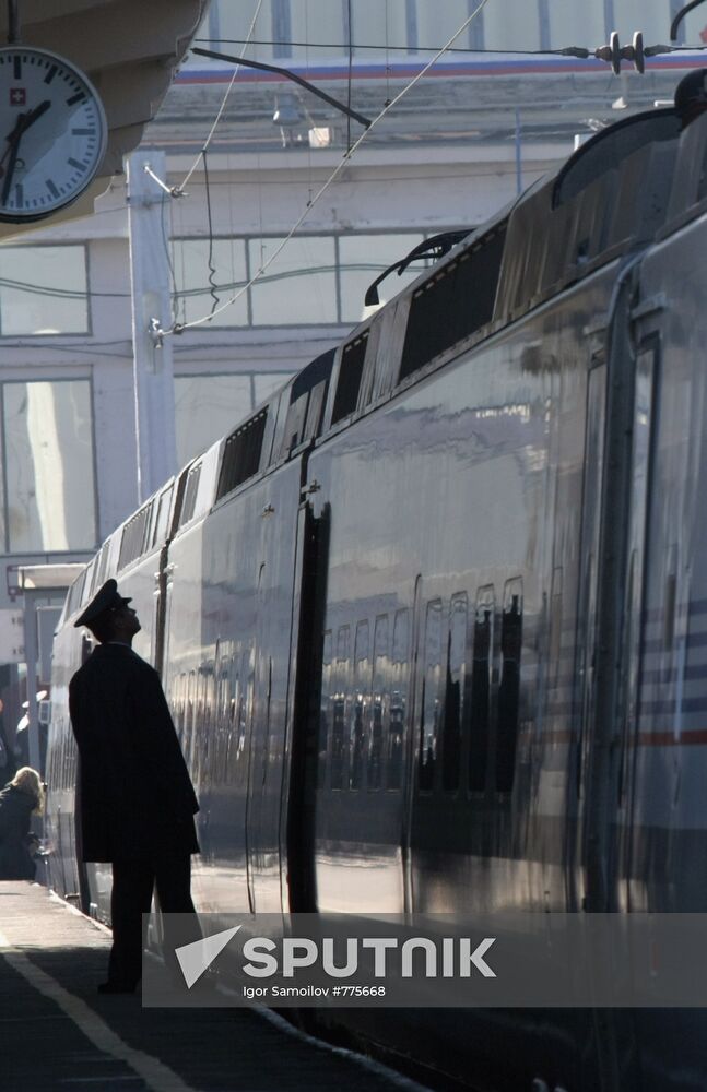 Presentation of high-speed Allegro train in St.Petersburg
