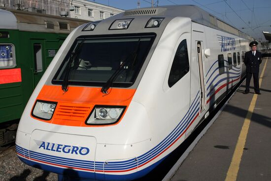 Presentation of high-speed Allegro train in St.Petersburg