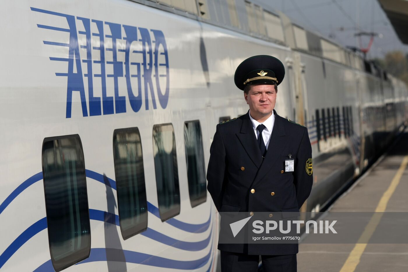Presentation of high-speed Allegro train in St.Petersburg