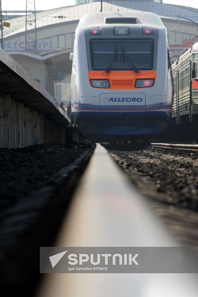 Presentation of high-speed Allegro train in St.Petersburg