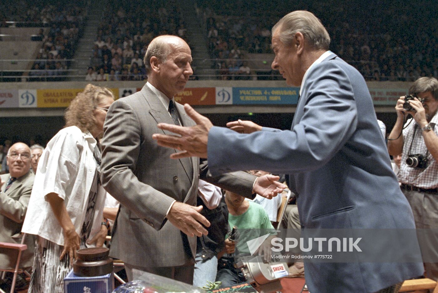 Lev Yashin and Bobby Charlton