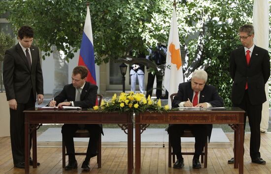 President Medvedev's visit to Cyprus