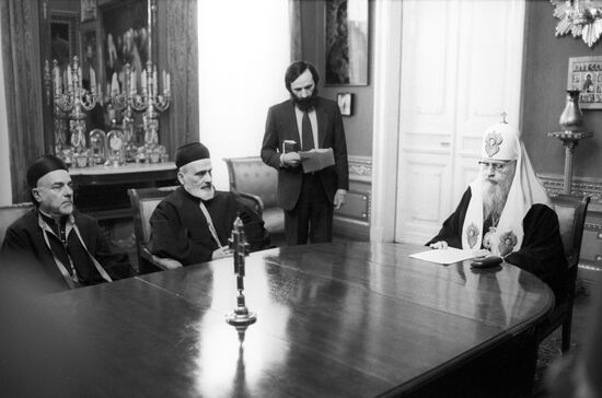 Nasrallah Boutros Sfeir and Pimen meeting in Moscow