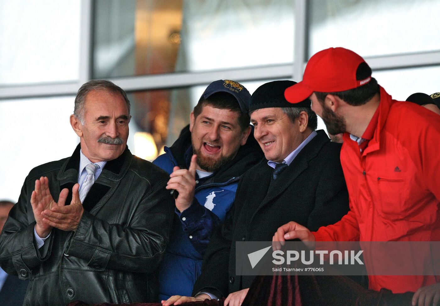 Ramzan Kadyrov at horse race on Putin's birthday