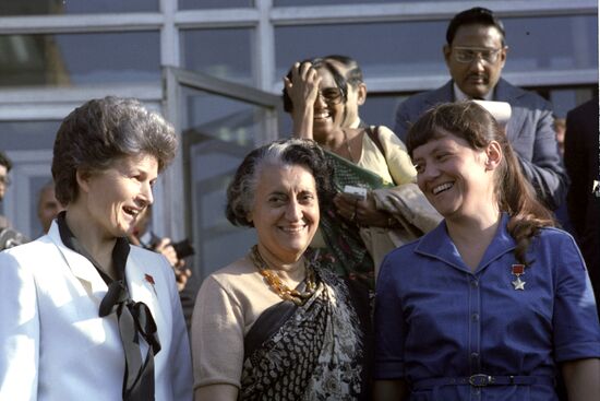 Indira Gandhi, Valentina Tereshkova, Svetlana Savitskaya